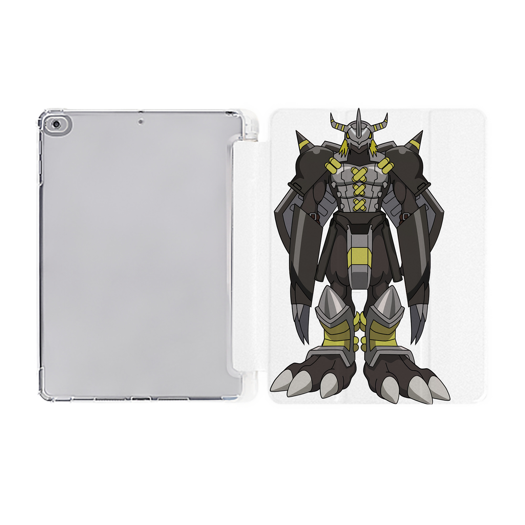 （画像用） Digimon デジタルモンスター/デジモン IPad ケース ペン収納付き 三つ折りスタンド PUレザー×シリコン 対応機種9.5/10.5/10.9インチ